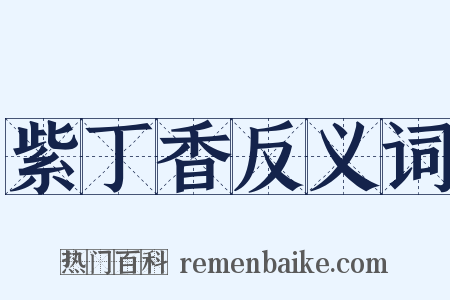 紫丁香反义词是什么意思的图片